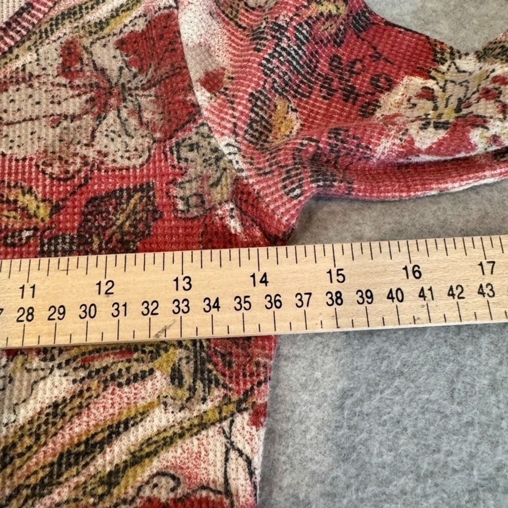 The North Face Thermal Top Womens XS Red Floral Cotton Blend Hiking Camping - Picture 9 of 13